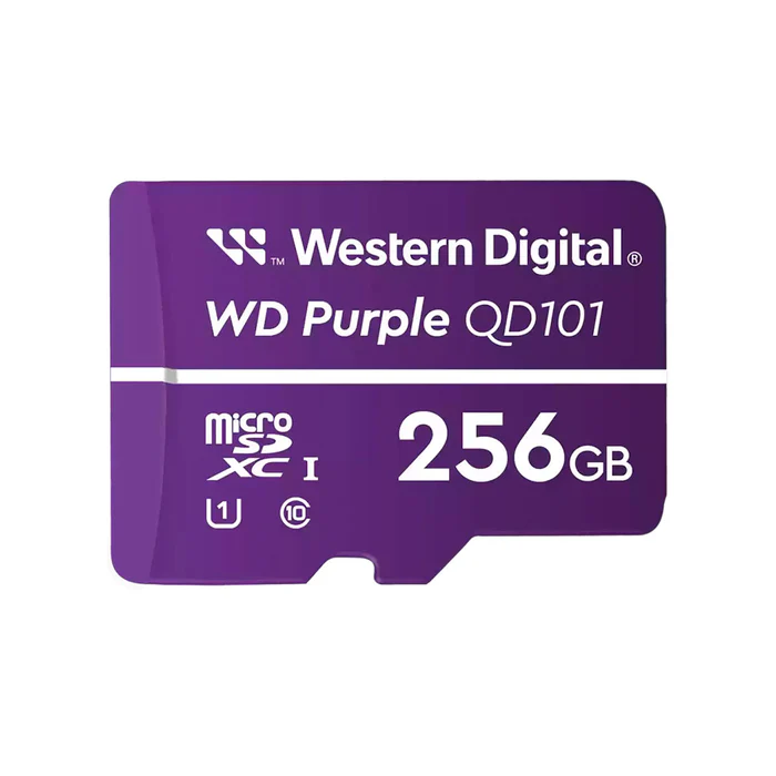 MICRO SD-HC PÚRPURA 256GB 500 USOS  - Especial para videovigilancia 