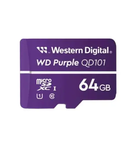 [M-Wir] MICRO SD-HC PÚRPURA 64GB 500 USOS  - Especial para videovigilancia 